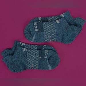 Bombas 2 Pair Unisex Athletic Honeycomb  Supportive Teal Ankle Socks Medium NWOT